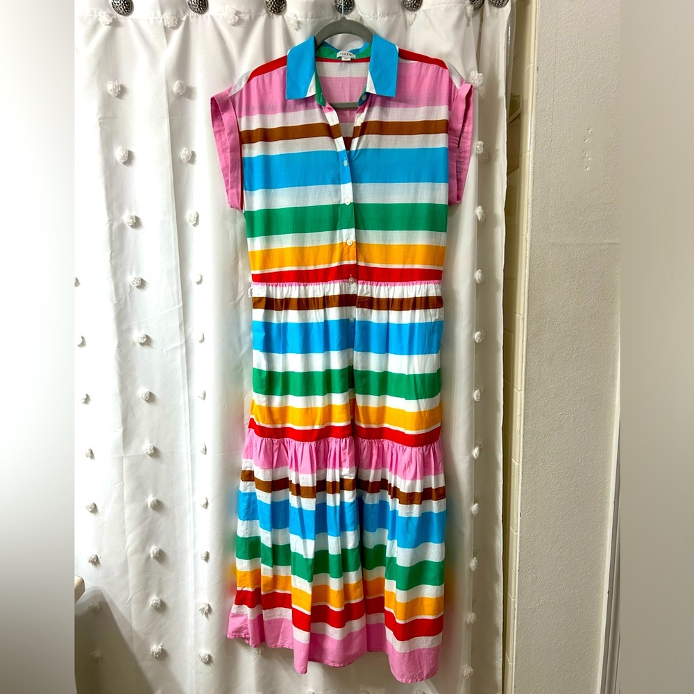 J. Crew Multicolor Midi Dress size 2